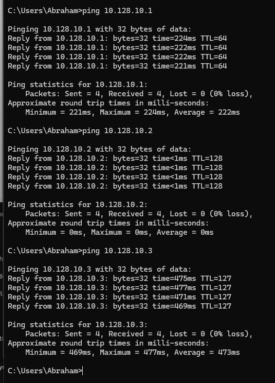 Ping from client PC