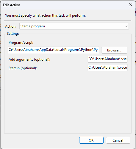 4. Action tab