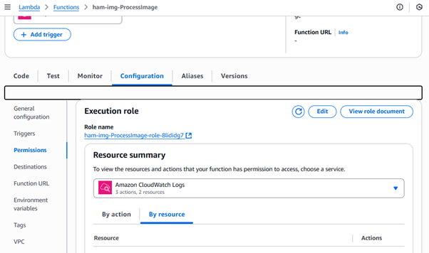 Lambda 2 execution role