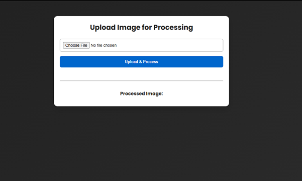 Image upload page