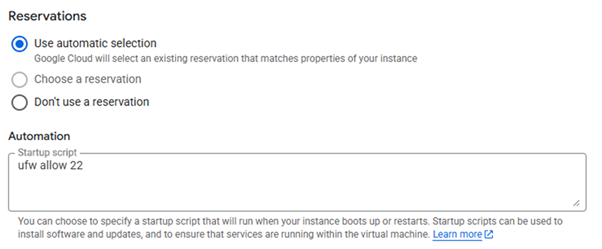 Make open port 22 persistent