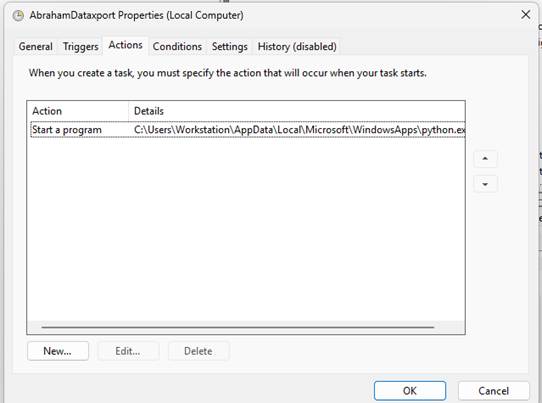 Windows Task Scheduler trigger + action