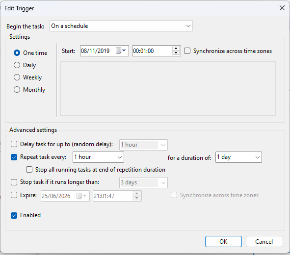 2. Triggers tab